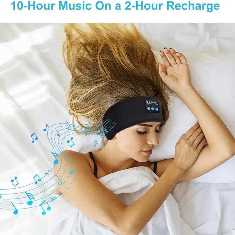 Bluetooth Sleep Headband – Wireless Headphones, Built - In Speakers, Comfortable Fabric, 10 - Hour Battery Life - AuraGoods