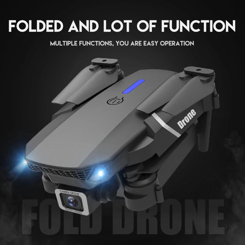 E88 Pro Foldable Quadcopter Drone - WIFI FPV, HD 4K Camera, Altitude Hold - AuraGoods
