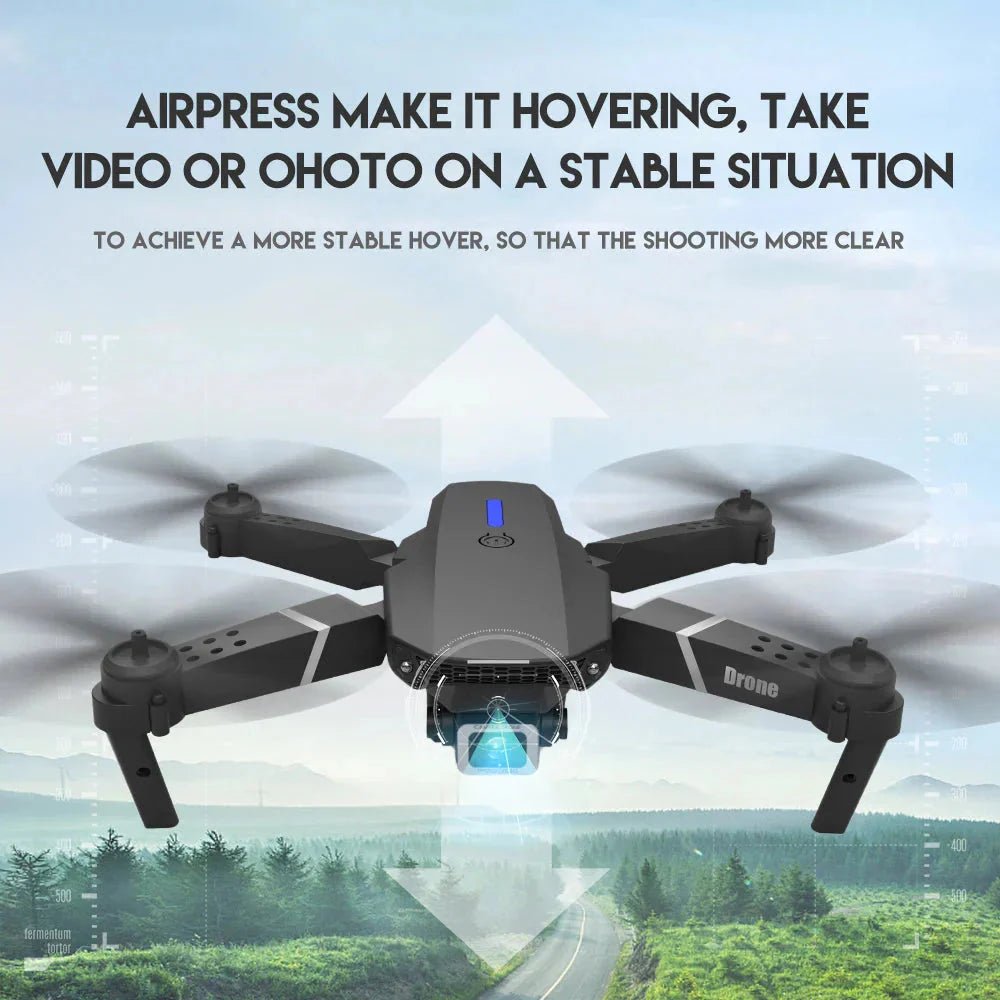 E88 Pro Foldable Quadcopter Drone - WIFI FPV, HD 4K Camera, Altitude Hold - AuraGoods