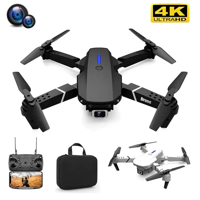 E88 Pro Foldable Quadcopter Drone - WIFI FPV, HD 4K Camera, Altitude Hold - AuraGoods