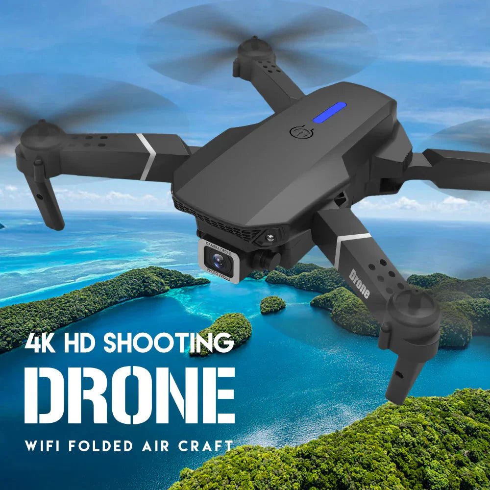 E88 Pro Foldable Quadcopter Drone - WIFI FPV, HD 4K Camera, Altitude Hold - AuraGoods