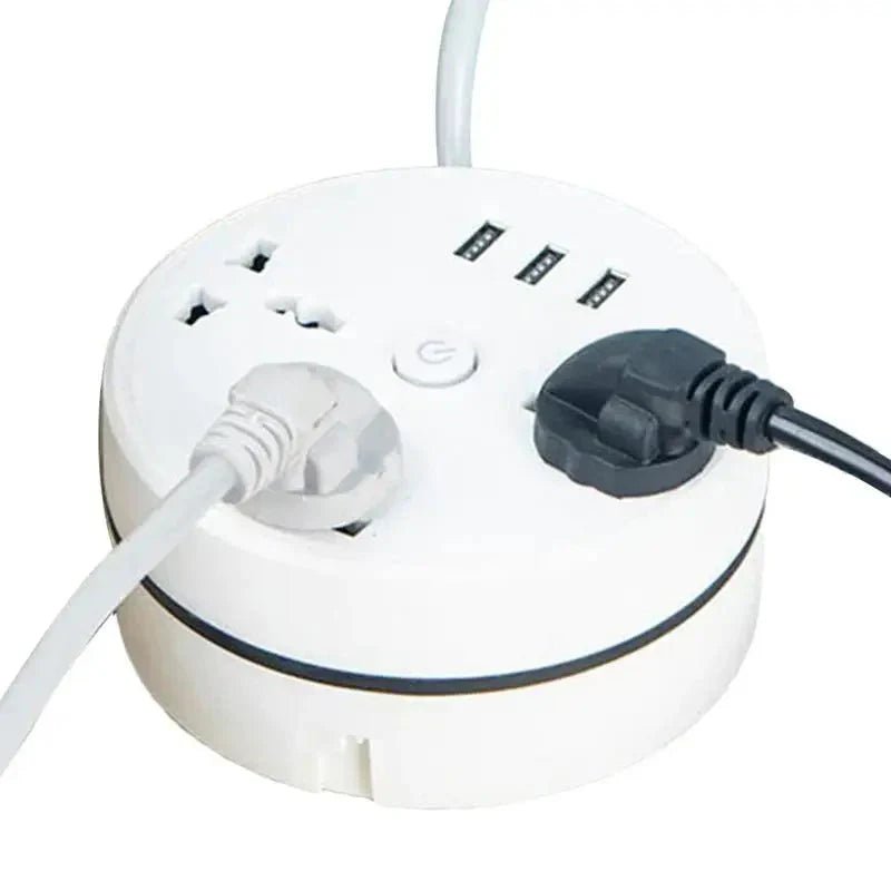 EU Plug AC Outlet Smart Home Power Strip – Multipurpose Electrical Extension Cord with USB Ports & Fast Charging - AuraGoods