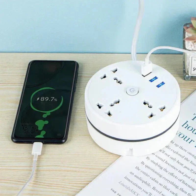 EU Plug AC Outlet Smart Home Power Strip – Multipurpose Electrical Extension Cord with USB Ports & Fast Charging - AuraGoods