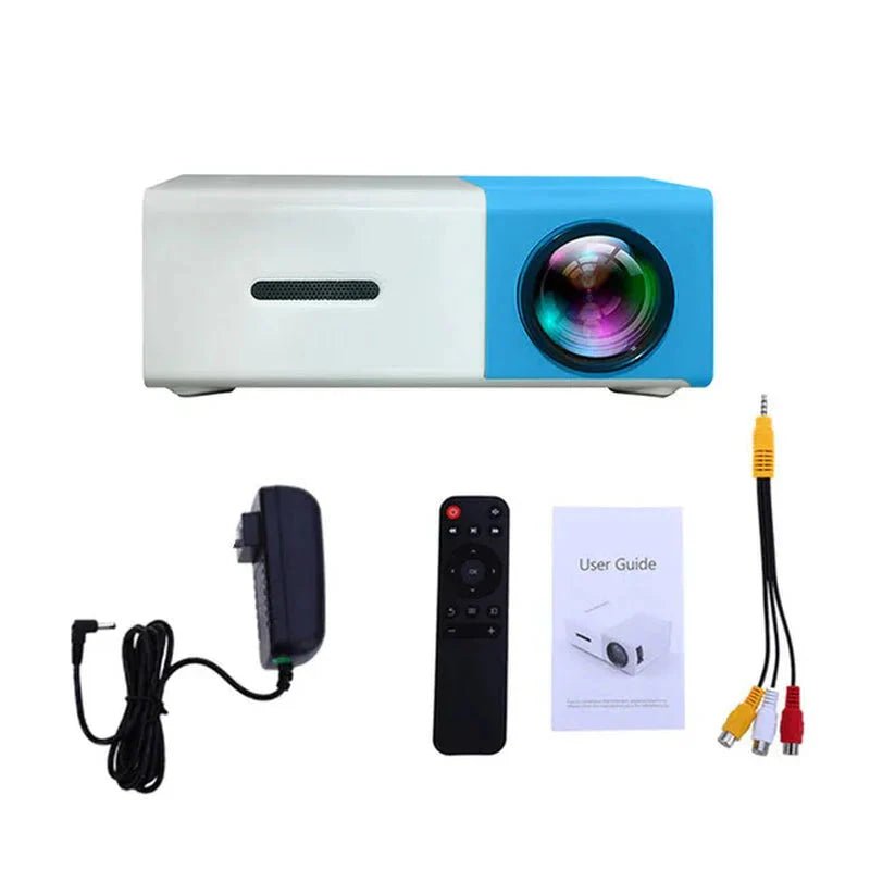 Mini Projector – 1080P Full HD Support, Portable LED Projector, 4K Video Playback, Multiple Connectivity Options - AuraGoods