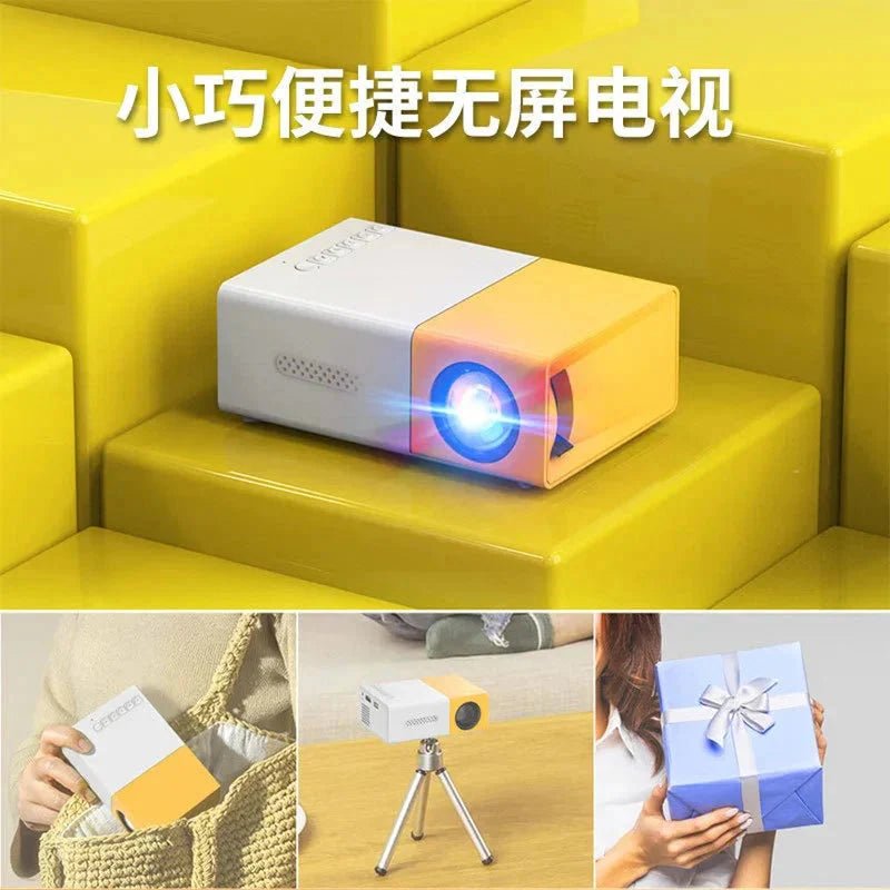 Mini Projector – 1080P Full HD Support, Portable LED Projector, 4K Video Playback, Multiple Connectivity Options - AuraGoods