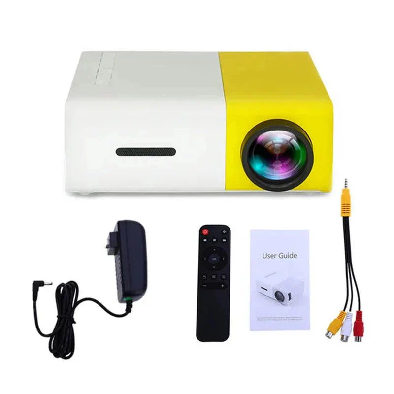 Mini Projector – 1080P Full HD Support, Portable LED Projector, 4K Video Playback, Multiple Connectivity Options - AuraGoods