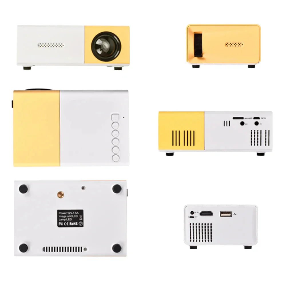 Mini Projector – 1080P Full HD Support, Portable LED Projector, 4K Video Playback, Multiple Connectivity Options - AuraGoods