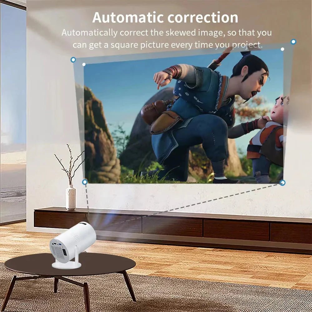 Salange P300 Mini Portable Projector - 4K 8K Video Decoding, 720P HD, Android 11, Wi - Fi, BT 5.1 - AuraGoods